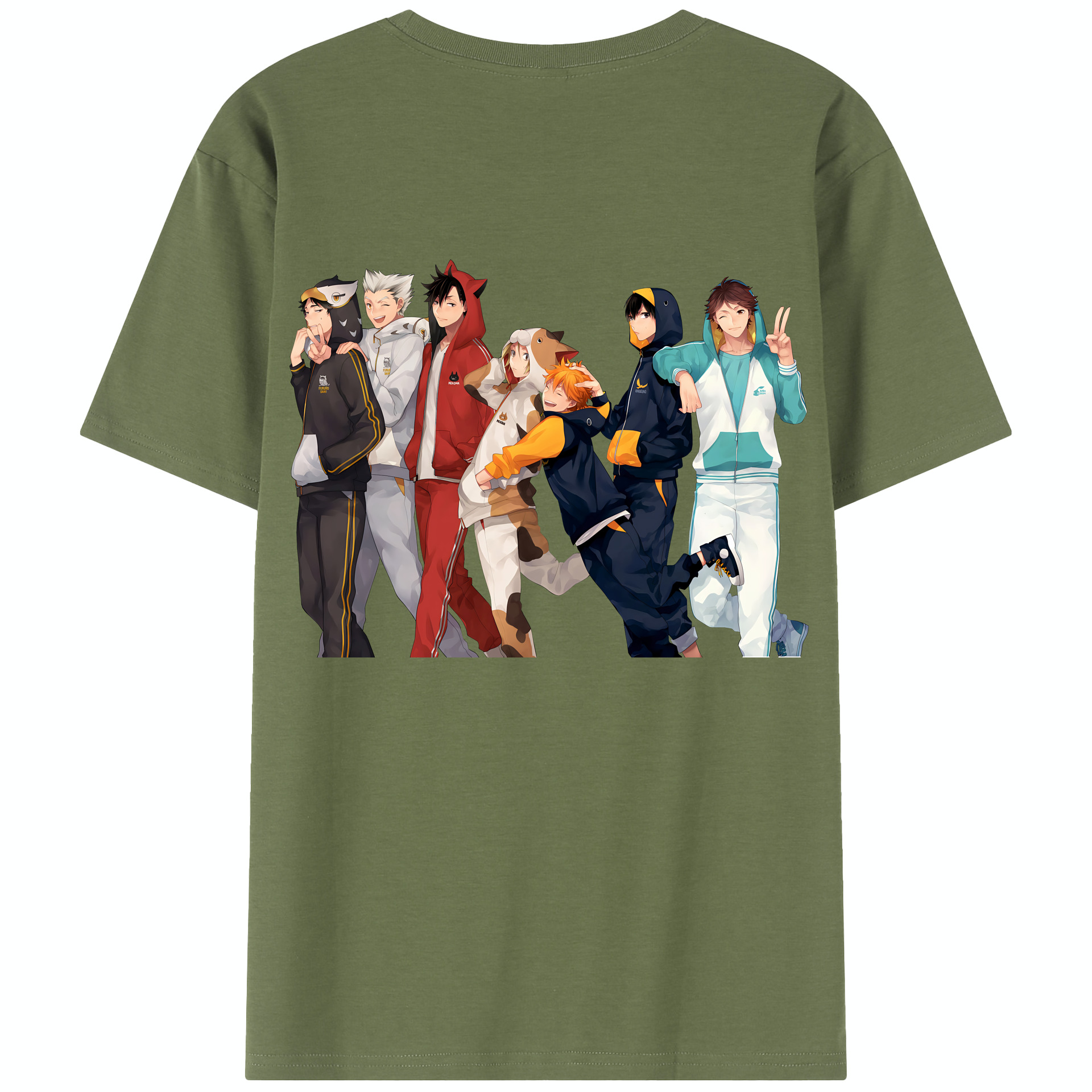 （画像用） ハイキュー!! Haikyu!! 綿100％半袖Tシャツ（背面プリント）